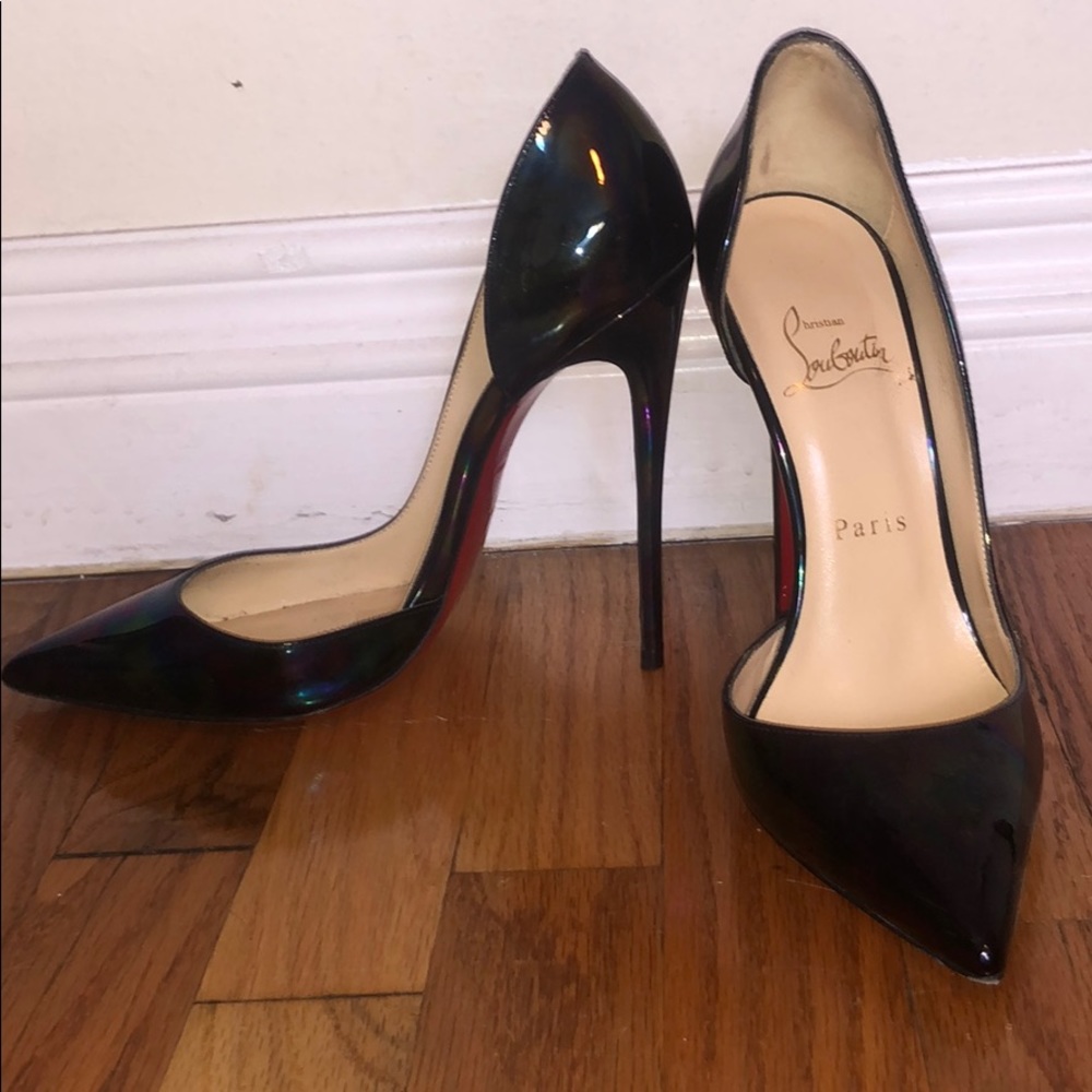 Christian Louboutin Iridescent Black Heels - Picture 2 of 7